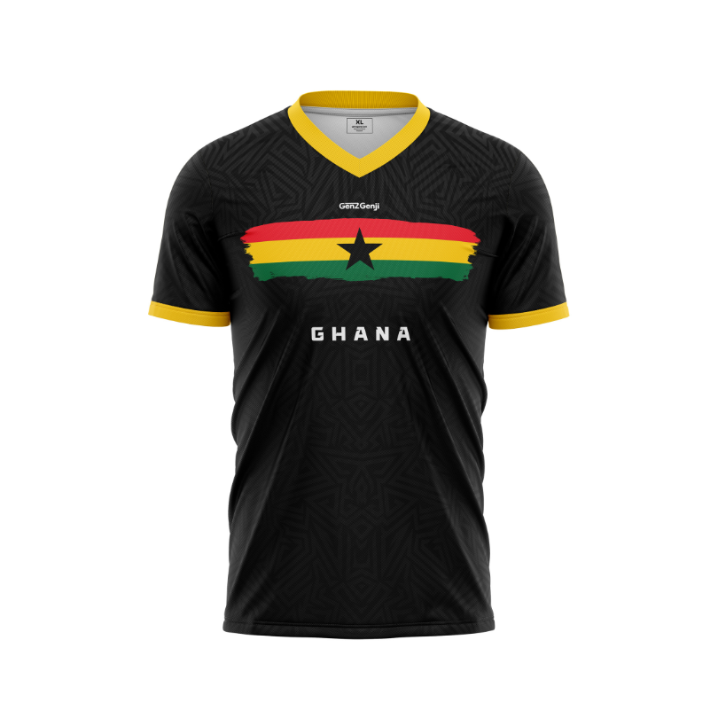 Ghana Football/Soccer Jersey (Away version, Black)  2026