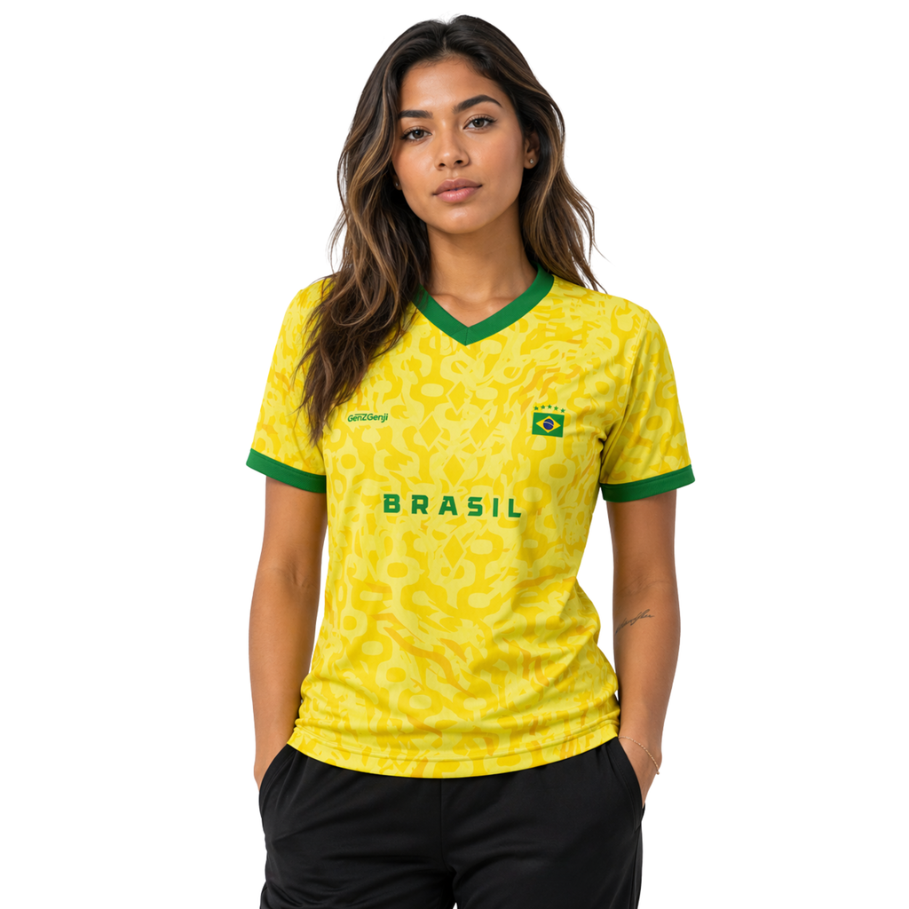 Brazil Flame Football /Soccer Jersey 2026 (Yellow)