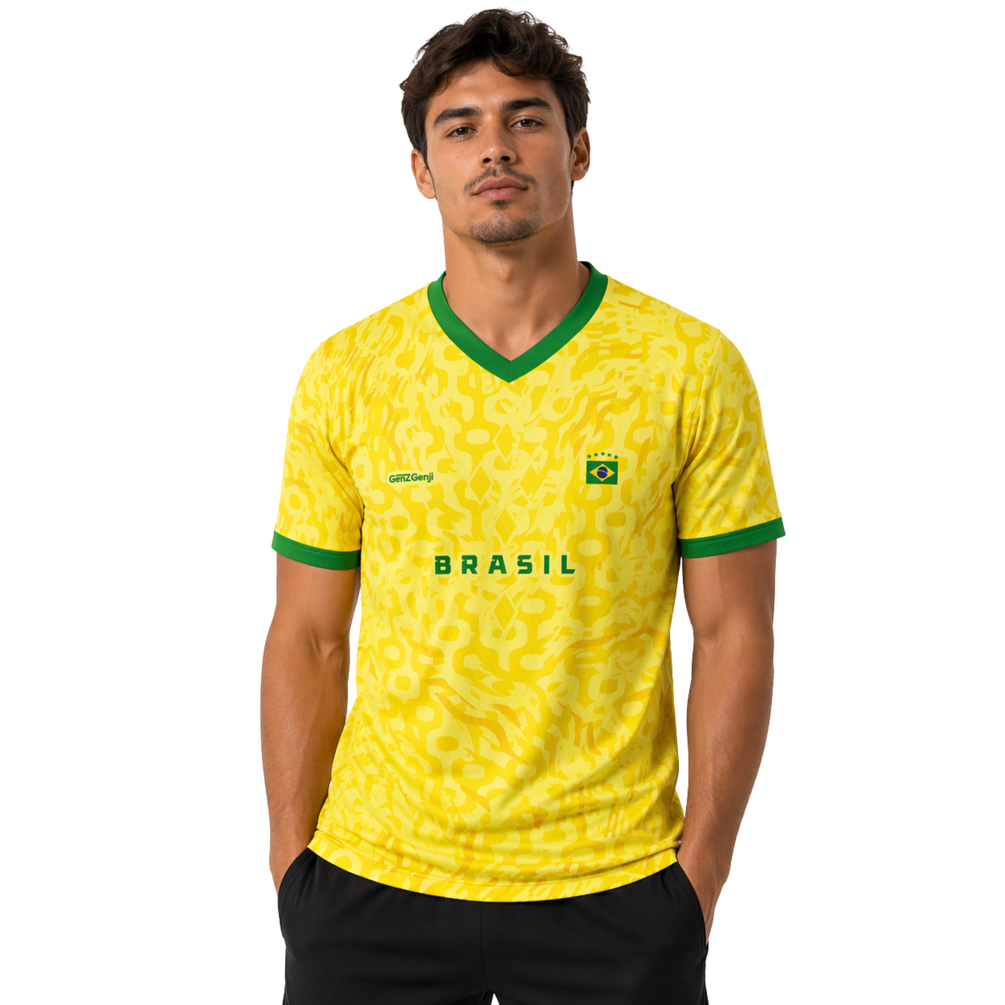 Brazil Flame Football /Soccer Jersey 2026 (Yellow)