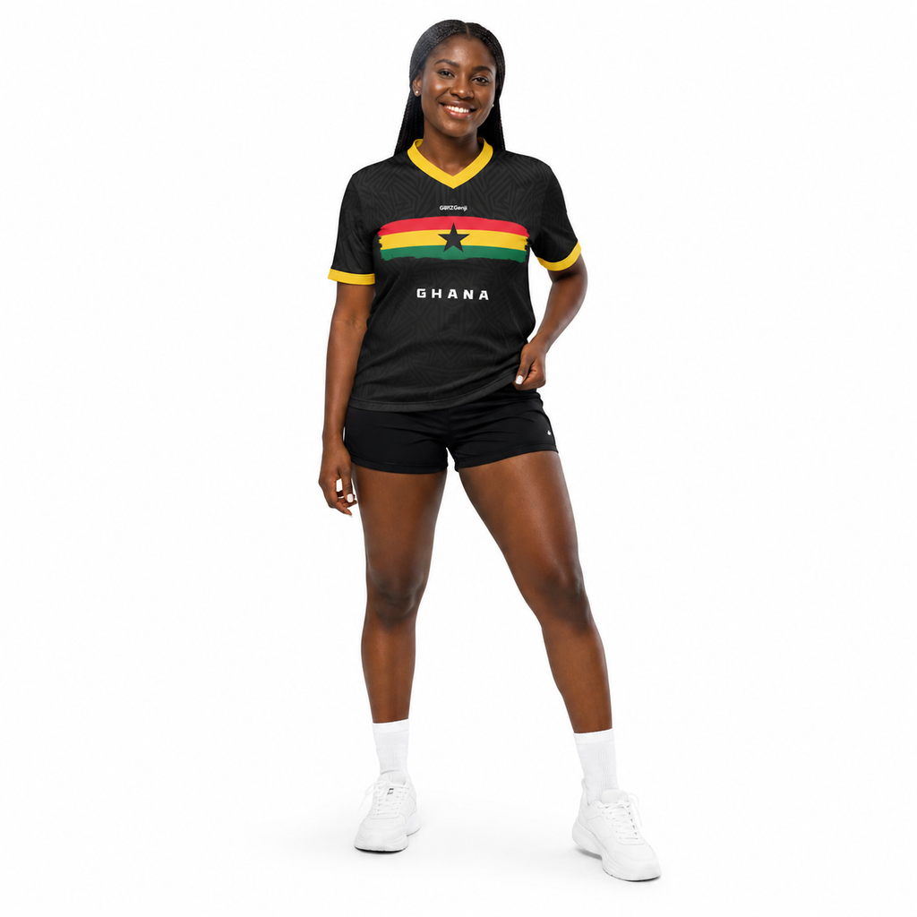 Ghana Football/Soccer Jersey (Away version, Black)  2026