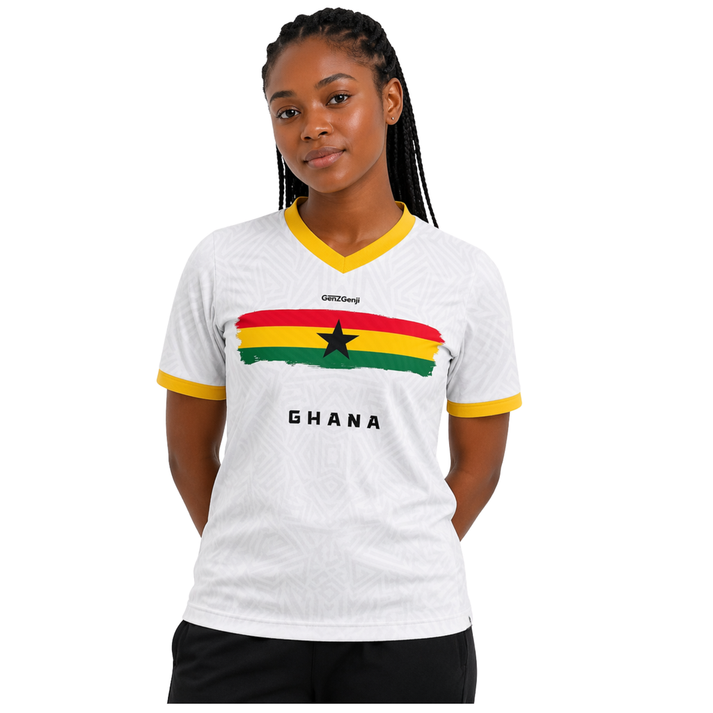 Ghana Football/Soccer Jersey (Home version, White)  2026