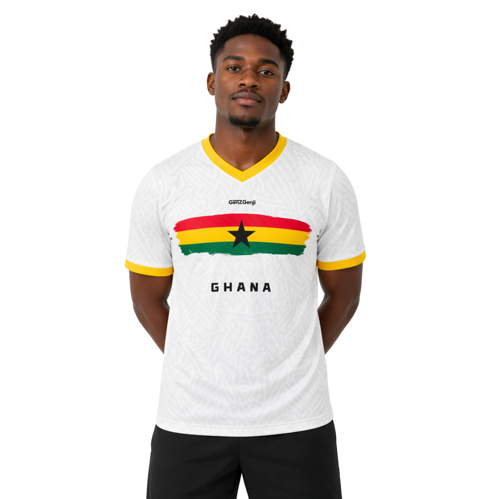 Ghana Football/Soccer Jersey (Home version, White)  2026